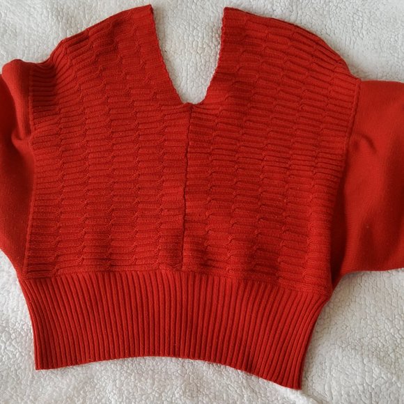 Vintage Boutique Cropped Oversized knit loose fit Cozy Bohemian Chunky Sweater - Picture 2 of 16